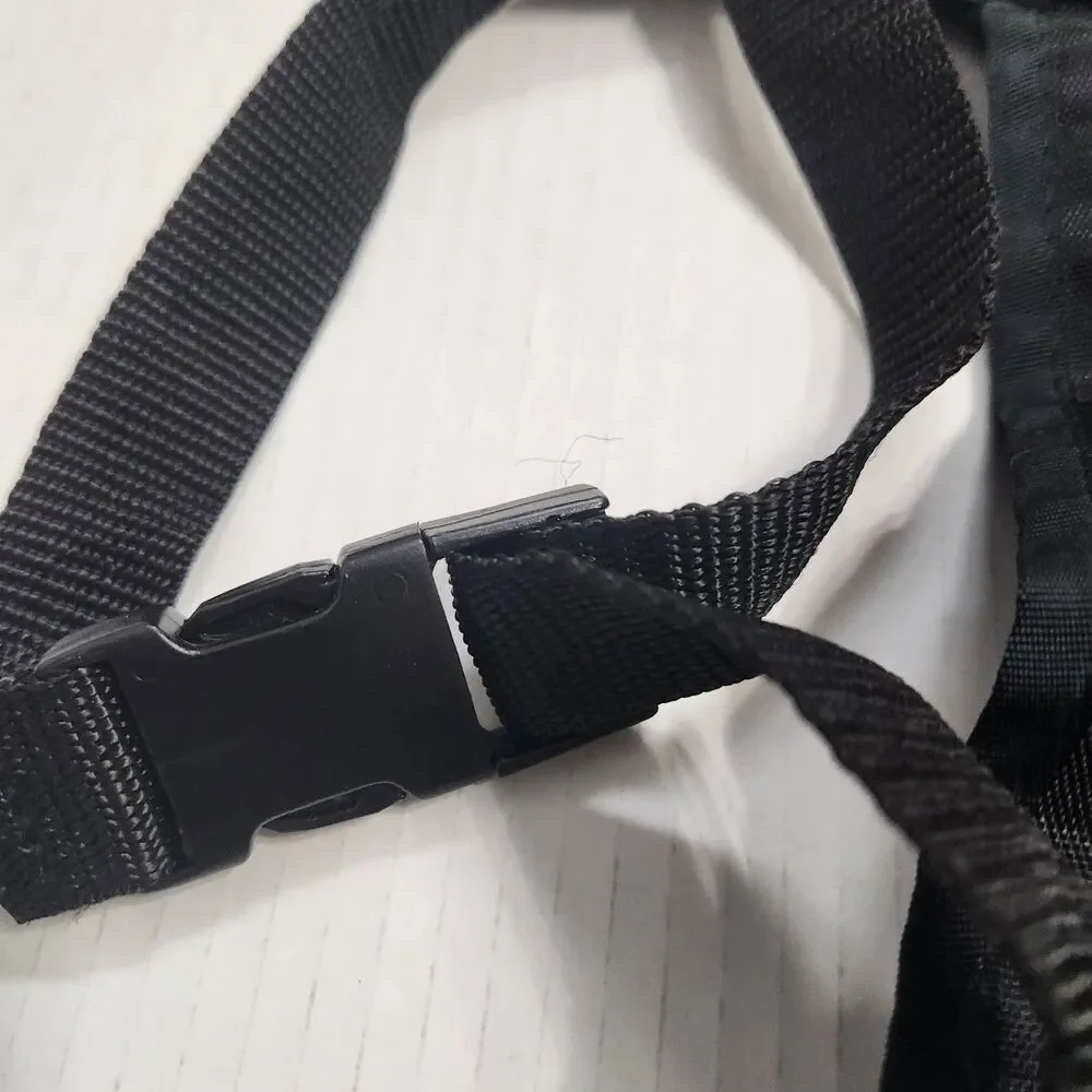 Vintage Ski Pack Nylon Fanny Pack Waist Belt Leg Rig Black Made In Hong Kong